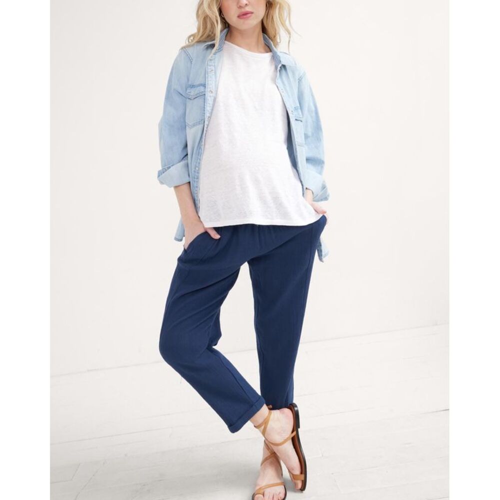 Hatch - The Colby' Blue Cotton Pants Indigo - Size 2